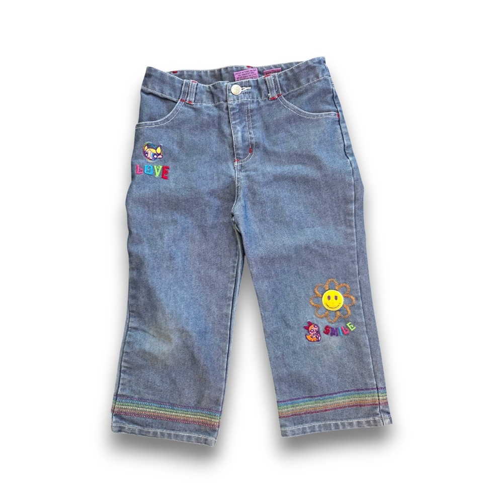 Vintage 2001 Powerpuff Girls Denim jeans Kids Girls Small 6